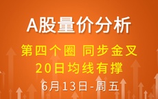 【解密量价涨跌】第四个圈 同步金叉 20日均线有撑 6-13