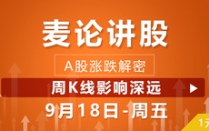 【麦论讲股】周K线影响深远 09-18