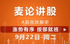 【麦论讲股】涨势有序 按部就班 09-22