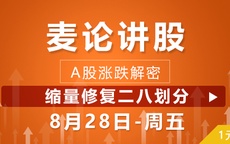 【麦论讲股】缩量修复二八划分 08-28