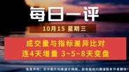 【每日一评】采取成交量换手率分析 第5天增量 盯紧关注未来3天 10-15